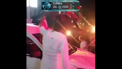 Turkey Coup_ Tank Runs Over Multiple Cars