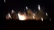 Dramatic footage of explosions at Syrian defence factory