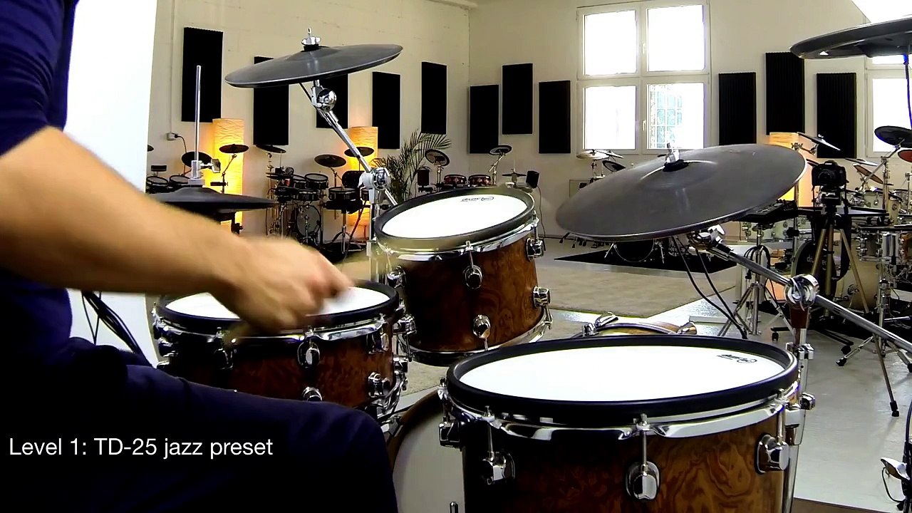 drum-tec pro-S series electronic drums with Roland TD-25 & ToontrackEZX Jazz