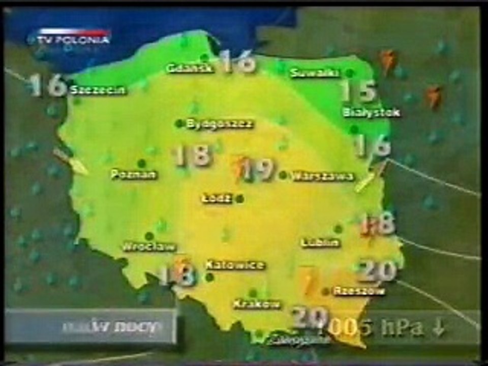 TV Polonia prognoza pogody z 23 lipca 1998r