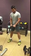 Umer Akmal works out in Gym