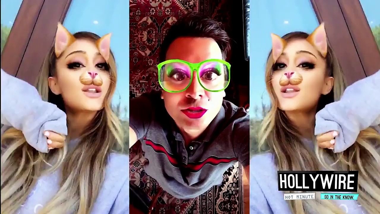 Ariana Grande & Jimmy Fallon EPIC Snapchat Duet!