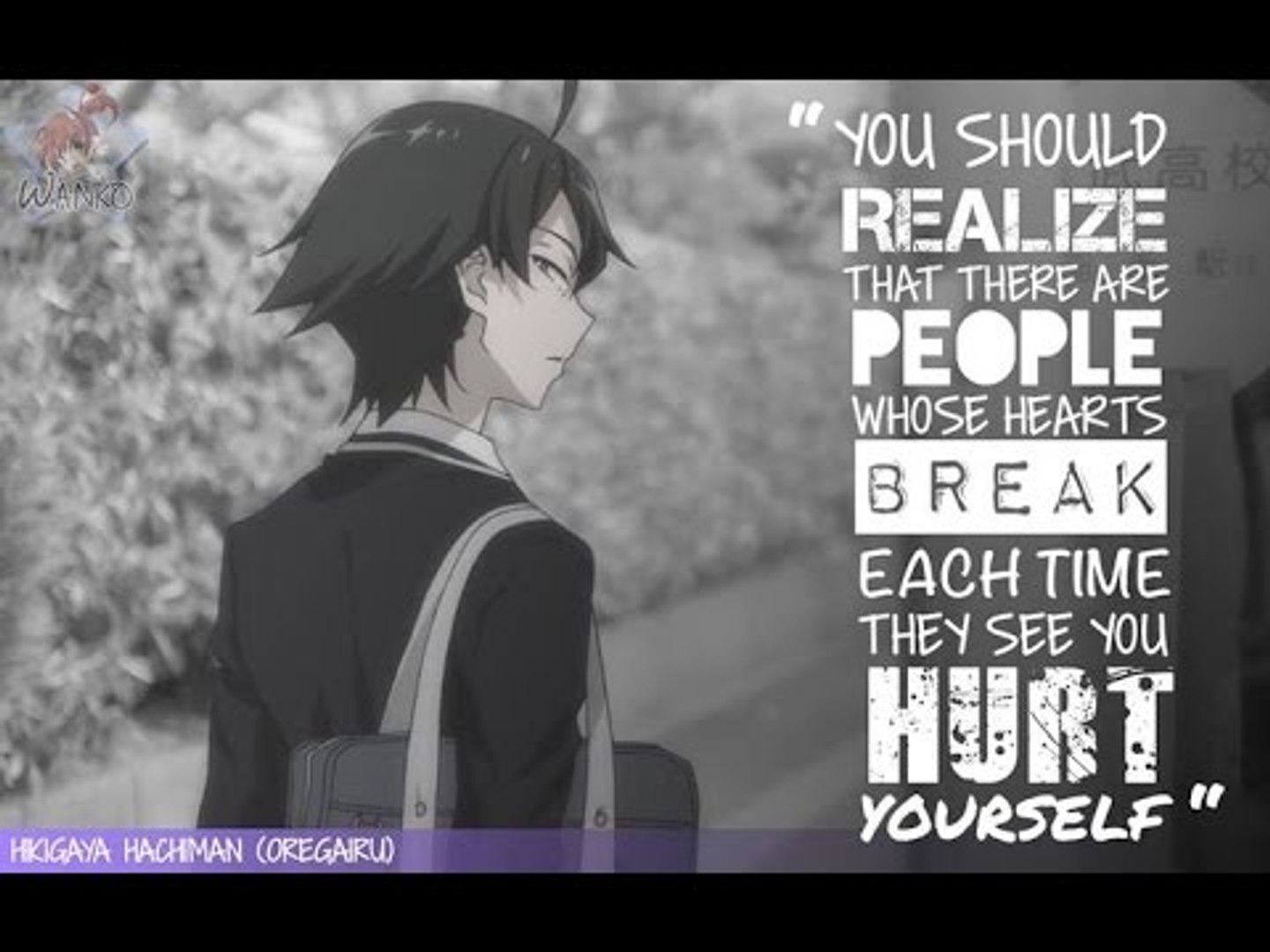 Hikigaya Hachiman Quote 02 ~ I Want to be a Bear - video Dailymotion, image size:1440x1080