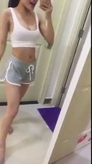 sexy dance in front of the mirror