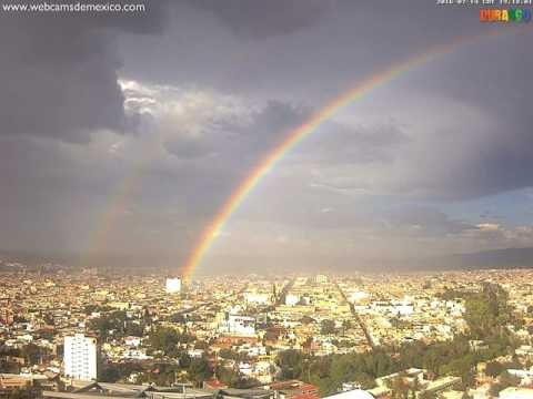 Stunning Double Rainbow in the Mexican Sky