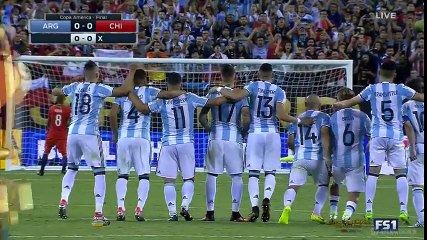 Chile 4-2 Argentina Tie Breaker Copa AMerica 2016 Final - Messi Miss