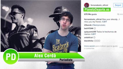 Fernando Alonso recuerda a Jules Bianchi en el primer aniversario de su fallecimiento