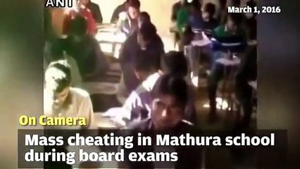 Breaking News Video   Cheating in Board Exams in Mathura School