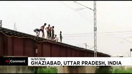 Indian teenagers dice with death