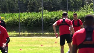 PRE SEASON The squad's first training session in Austria