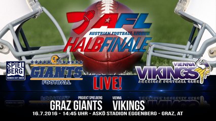 AFL: Projekt Spielberg Graz Giants vs. Vienna Vikings - 17.7.2016