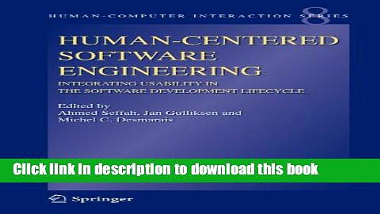 Read Human-Centered Software Engineering - Integrating Usability in the Software Development