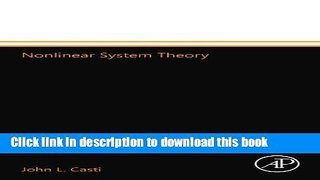 Download Nonlinear System Theory  Ebook Free