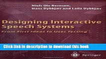 Download Designing Interactive Speech Systems: From First Ideas to User Testing  PDF Online