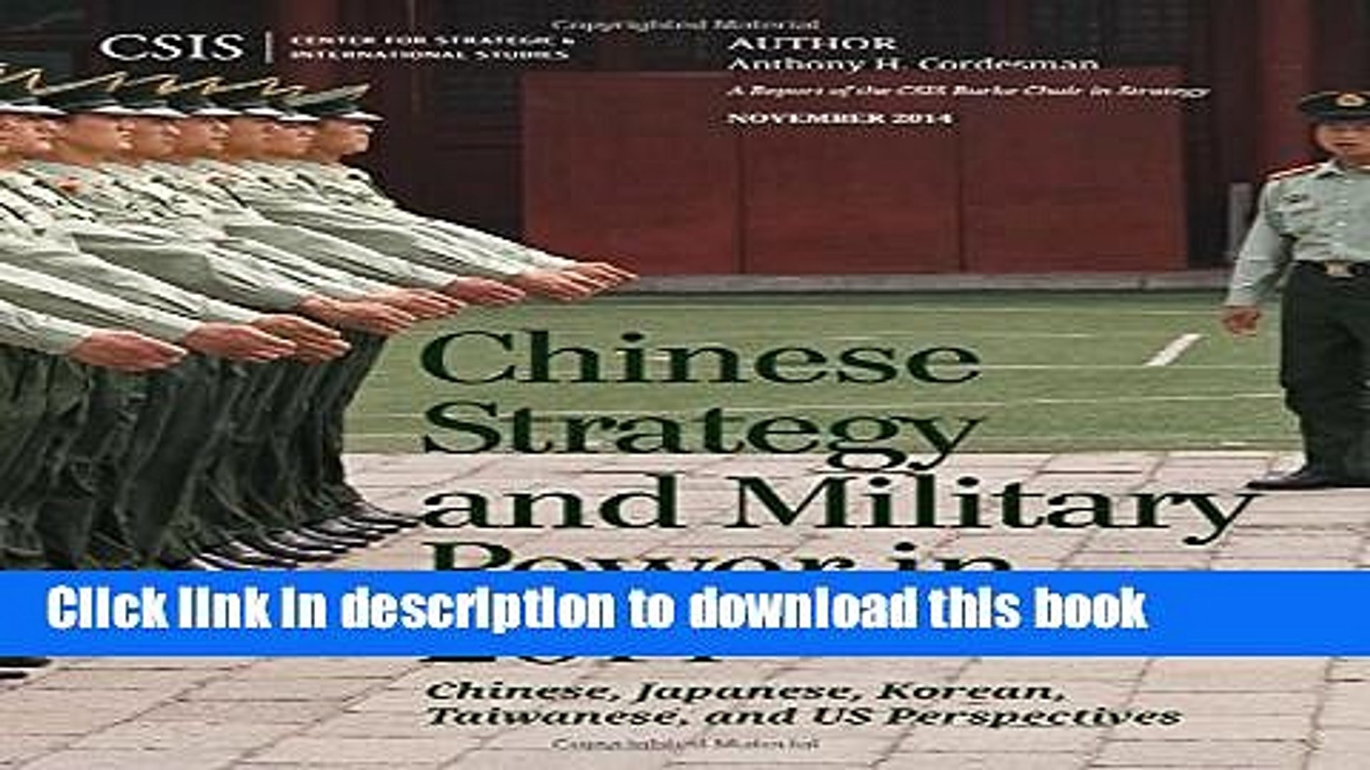 Read Chinese Strategy and Military Power in 2014: Chinese, Japanese, Korean, Taiwanese and US