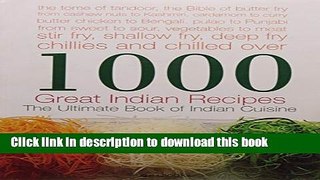 Download 1000 Great Indian Recipes  PDF Free