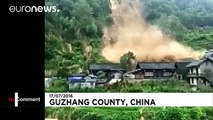 Ferocious mountain torrents destroy houses in Hunan, China