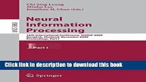 Read Neural Information Processing: 16th International Conference, ICONIP 2009, Bangkok, Thailand,