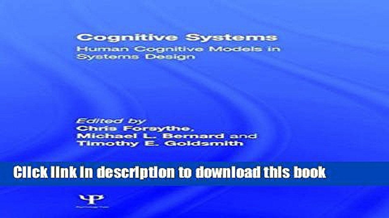 Read Cognitive Systems: Human Cognitive Models in Systems Design  Ebook Free