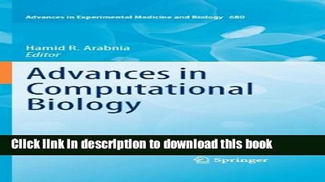 Read Advances in Computational Biology (Advances in Experimental Medicine and Biology) Ebook Free