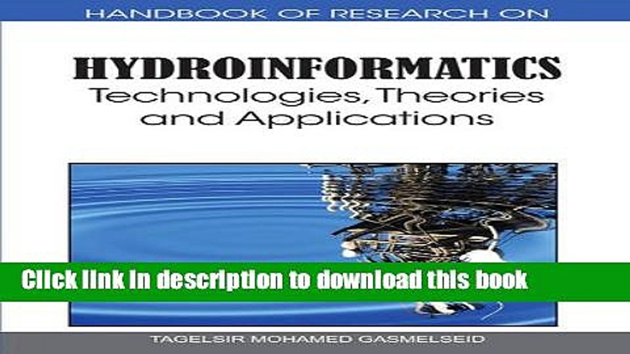 Read Handbook of Research on Hydroinformatics: Technologies, Theories and Applications  Ebook Free