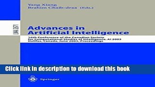 Read Advances in Artificial Intelligence: 16th Conference of the Canadian Society for