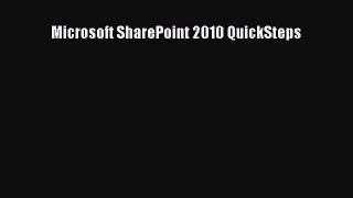 READ FREE FULL EBOOK DOWNLOAD  Microsoft SharePoint 2010 QuickSteps  Full E-Book