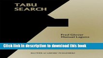 Read Tabu Search Ebook Free
