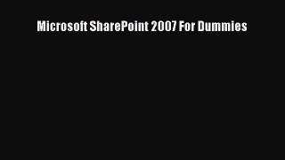 READ book  Microsoft SharePoint 2007 For Dummies  Full Free