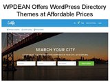 WPDEAN Offers WordPress Directory Themes at Affordable Prices