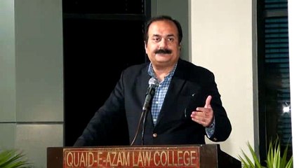 QLC Mr. Rana Mashood Ahmed Khan speech at Quaid-e-Azam Law College Lahore