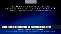 [PDF]  Urbanization and Development: Multidisciplinary Perspectives  [Download] Full Ebook