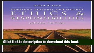 Download Canadian Business and Society: Ethics   Responsibilities Ebook Free