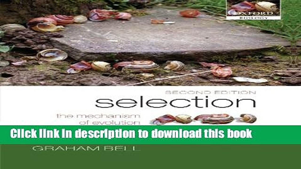 Download Selection: The Mechanism of Evolution PDF Free
