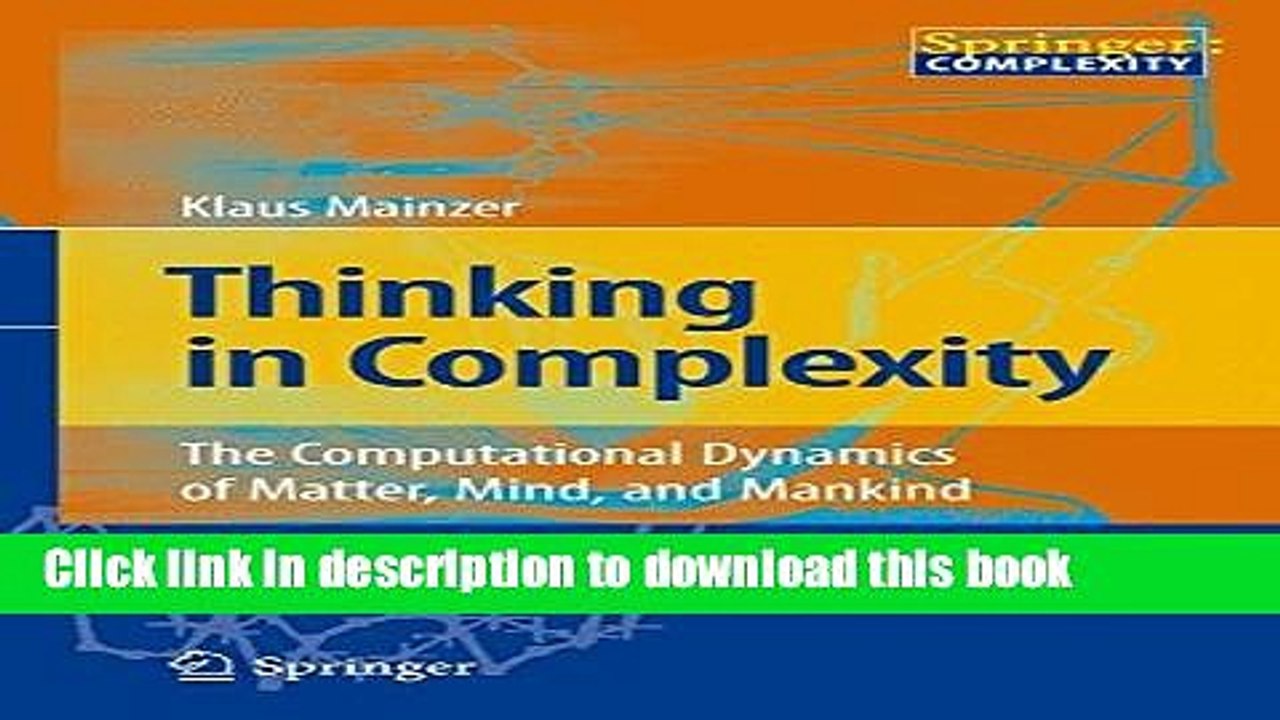 Read Thinking in Complexity: The Computational...