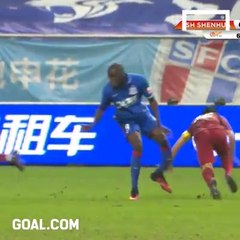 Demba Ba suffers a horrendous leg-break while turning out for Shanghai Shenhua