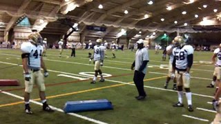 Notre Dame linebackers drill, 9/29/09