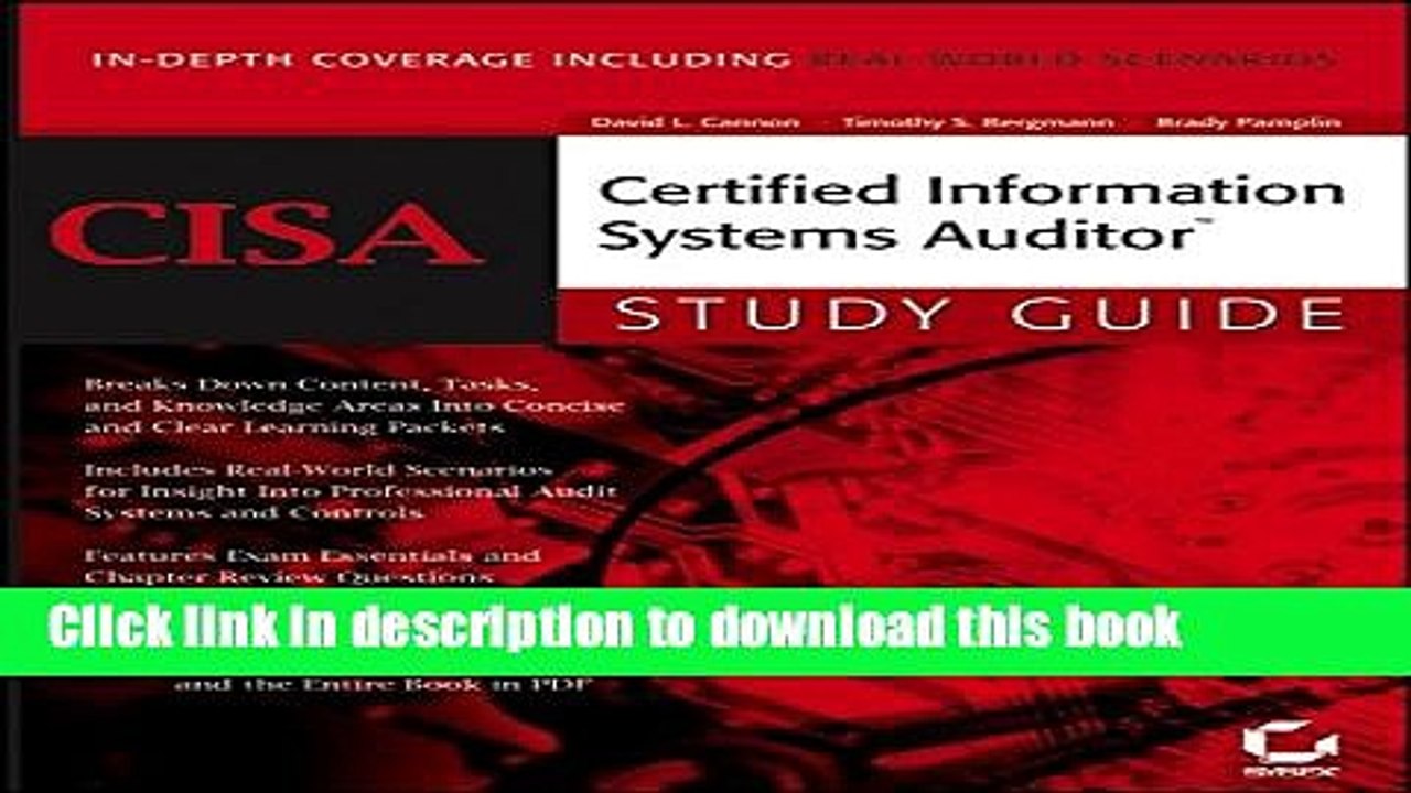 Read CISA Certified Information Systems Auditor Study Guide  PDF Free