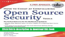Read How to Cheat at Configuring Open Source Security Tools  PDF Free