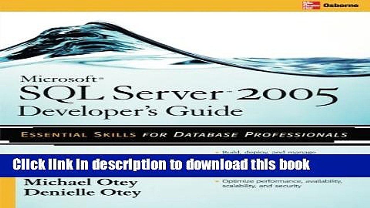 Read Microsoft SQL Server 2005 Developer s Guide Ebook Free