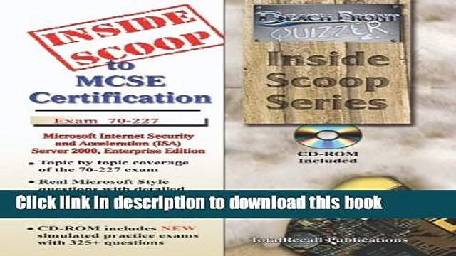 Read InsideScoop to 70-227 Microsoft Windows 2000 Server Enterprise Certification Exam (With