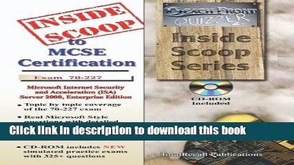 Read InsideScoop to 70-227 Microsoft Windows 2000 Server Enterprise Certification Exam (With