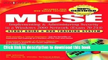 Read MCSE/MCSA Implementing and Administering Security in a Windows 2000 Network: Study Guide and