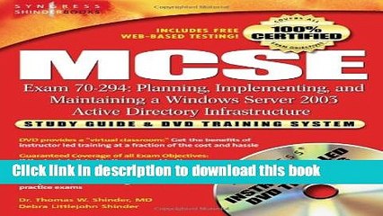 Read MCSE Exam 70-294 Study Guide and DVD Training System: Planning, Implementing, and Maintaining