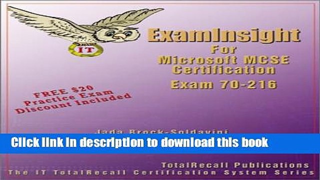 Read ExamInsight For MCP / MCSE Certification: Microsoft Windows 2000 Network Infrastructure Exam