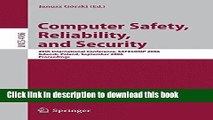 Read Computer Safety, Reliability, and Security: 25th International Conference, SAFECOMP 2006,