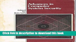 Read Advances in Computer System Security (The Artech House telecommunications library)  Ebook Free