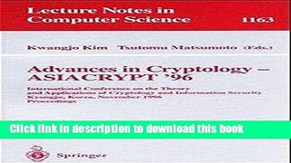 Read Advances in Cryptology - ASIACRYPT  96: International Conference on the Theory and