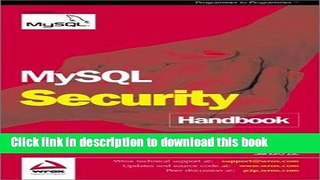 Read MySQL Security Handbook (Handbook Series)  Ebook Free