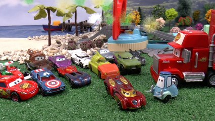 Disney Cars Toys Fun with Frank and Superheroes Captain America Iron Man and Thomas and Friends_7